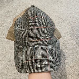 Womens Goorin Brothers baseball hat. Glittery iridescent plaid.